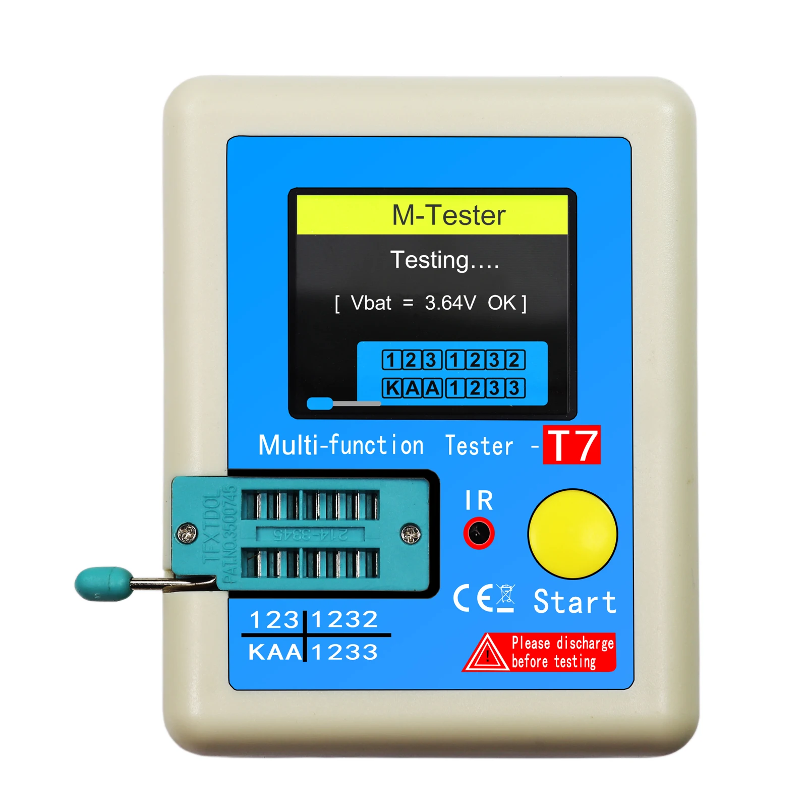 LCR-T7 Transistor Tester TFT Diode Triode Capacitance Meter LCR ESR Meter NPN PNP MOSFET IR Multifunction Tester Multimeter