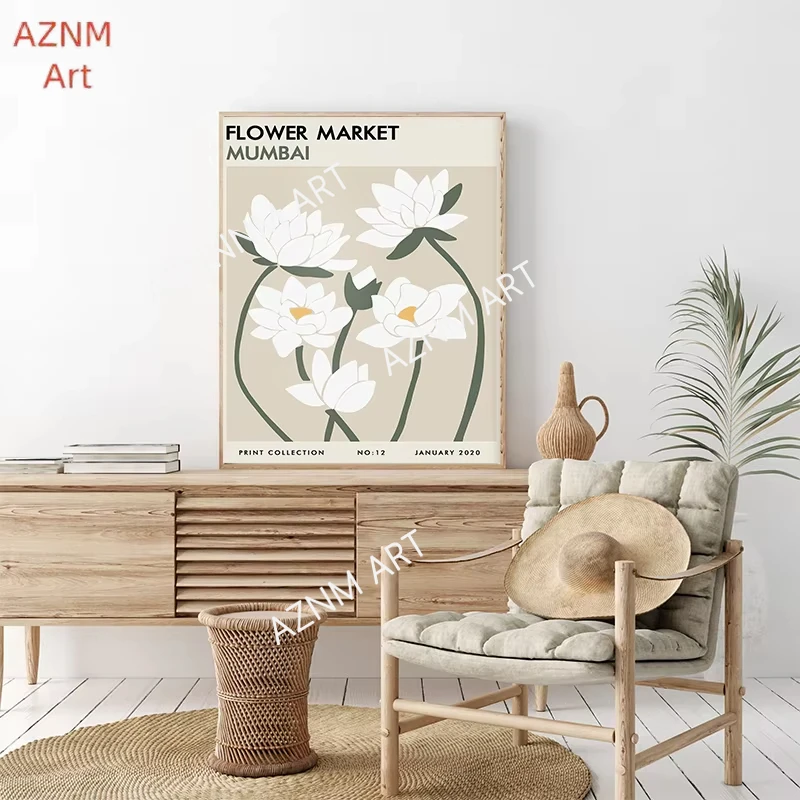 Flower Shop Sign Posters and Prints Florist Gift Flower Market Paris,Tokyo, London，new York Canvas Painting Pictures Home Decor