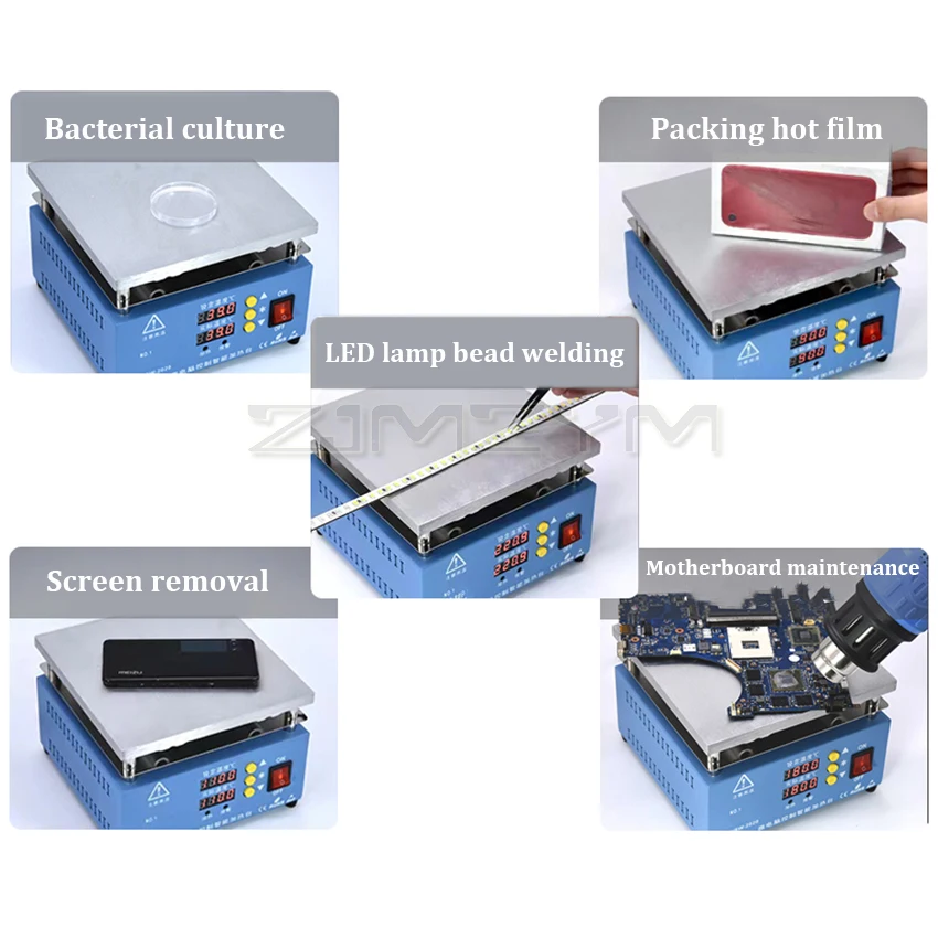 LCD Heating Platform Table Preheating Station Constant Temperature for BGA PCB SMD Heating Led Lamp Desoldering Repair 100*100mm