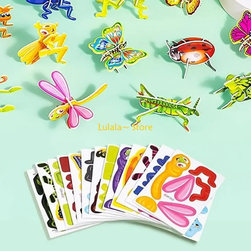 Y4QA Kids Cartoon Building Block Toy Kid Toy Educational Toy for Brain Developments