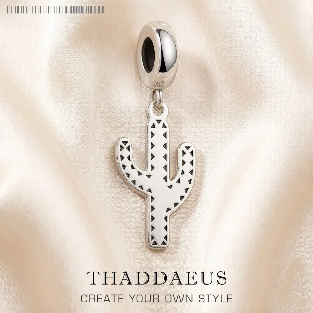 

Dangle Charm pendant Cactus For Women Men 925 Sterling Silver 2022 Ethnic Pendant Lucky Gift