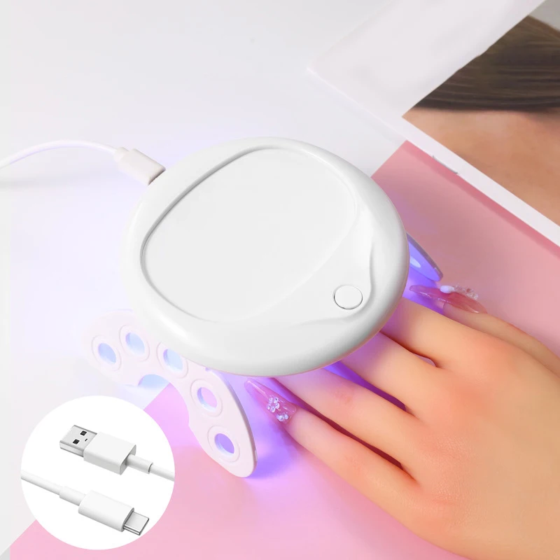 Mini UV LED Nail Lamp, Carregamento USB, Gel polonês cura, Máquina de secar unhas, Ferramentas profissionais para casa, 12 LEDs, 1Pc