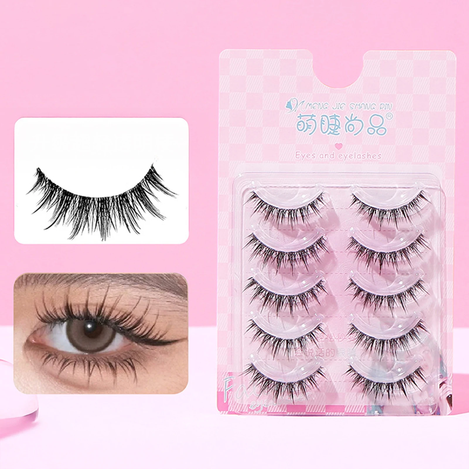 Manga Stijl Cat Eye Valse Wimpers volledige strips Natuurlijke Piekerige Dramatische Volume Lange Wimpers Voor Vrouwen Meisjes Party Make-up
