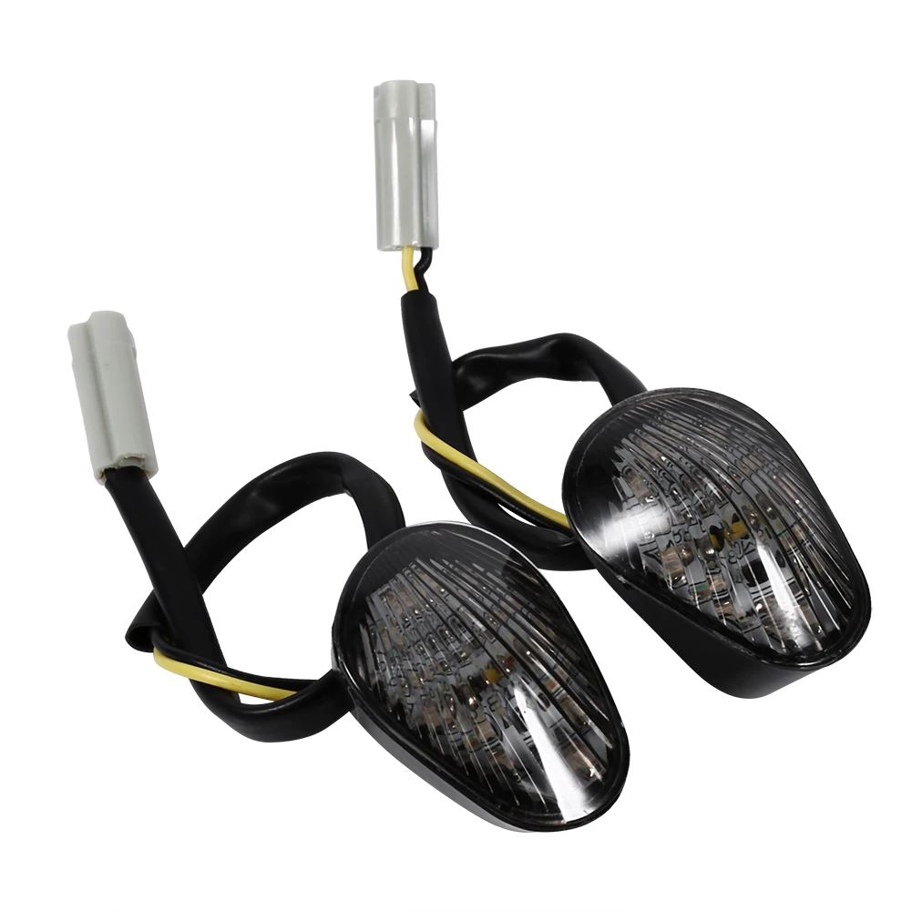 1 Pair Amber LED Turn Signal Light Indicator Lamp Flush Mount For Yamaha YZF R1 R6 R6S Smoke