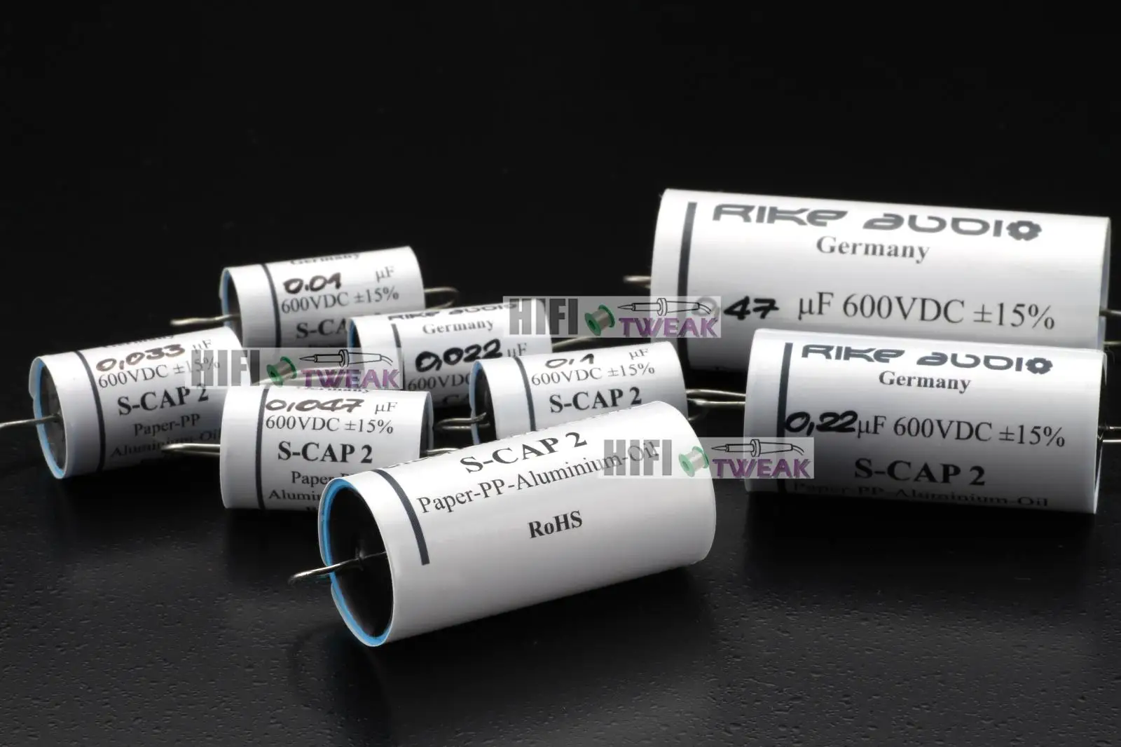 2pcs/lot Original German RIKE AUDIO S-CAP2 600VDC 15% oil immersed aluminum foil frequency divider capacitor free shipping