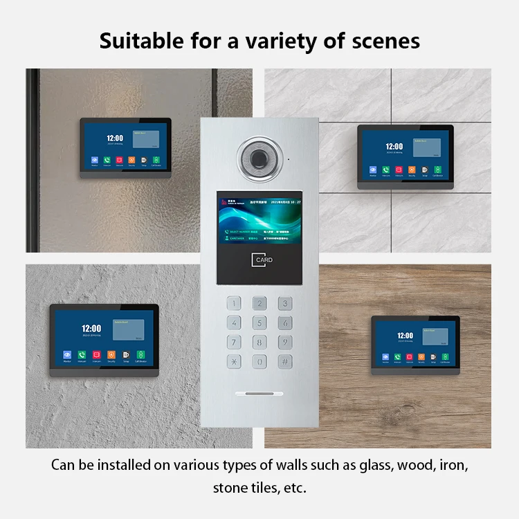 빌라 또는 아파트용 방수 1080P Wi-Fi 비디오 도어폰 시스템 2선식 비디오 인터콤, 선명한 화질