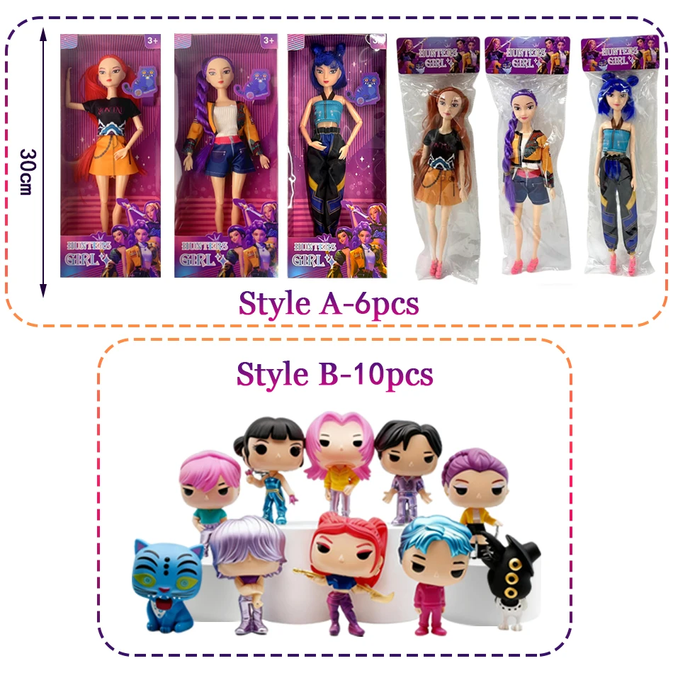 Kpop Demon Hunters figura de acción de juguete Derpys Tiger Rumi Mira Zoey Sussy estatuilla muñeca para regalo de se