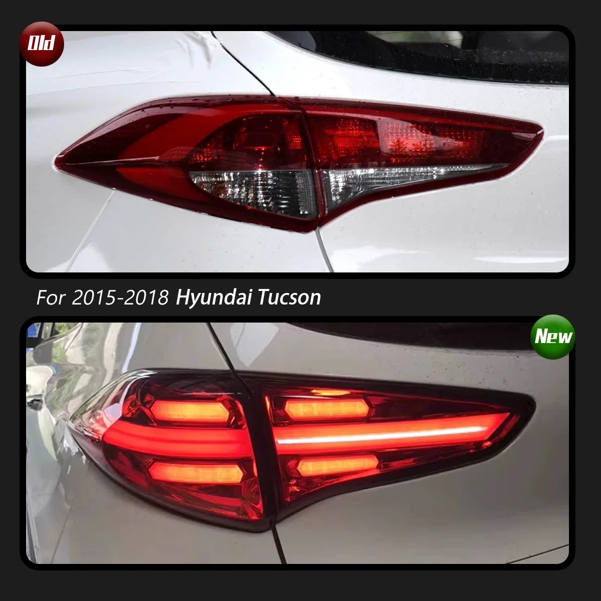 

TYPY Car Lights for 2015-2018 Hyundai Tucson – LED Projector Taillights, Daytime Running Lights, Automotive Accessories
