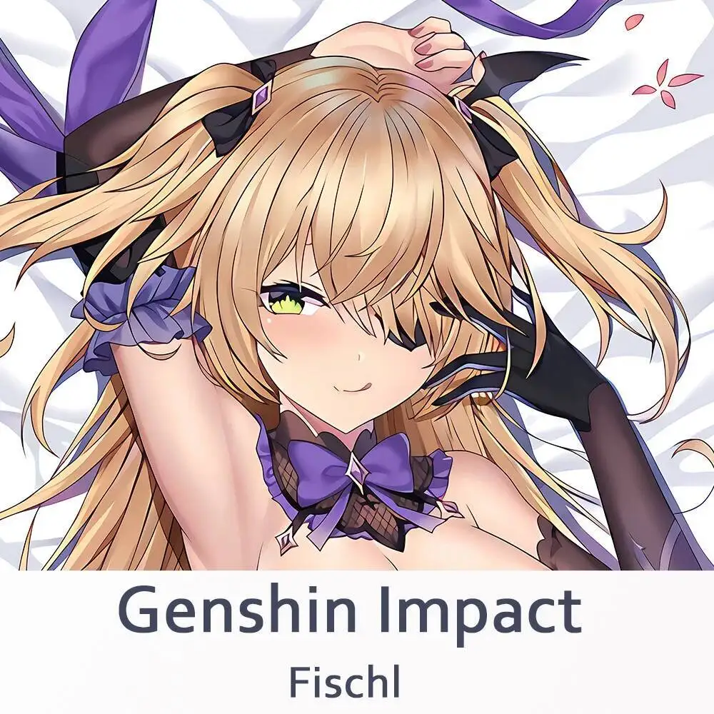 

Hot Game Genshin Impact Hing Body Pillowcase Fischl Anime Cosplay Dakimakura Pillow Case Cover Otaku Room Decorative