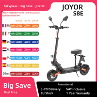 JOYOR S8 E-Scooter 600W Motor 48V26AH Battery City Travel Adult EScooters 10 Inch Fat Tire Off-Road Foldable Electric Scooter