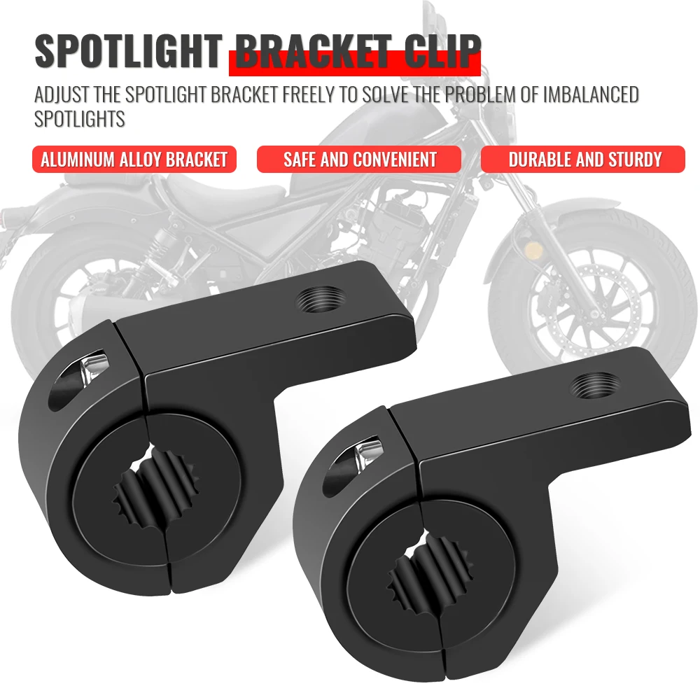 For kawasaki versys 650 z900 z1000 suzuki 650 africa twin Motorcycle LED Headlight Clamps Bracket Spotlight Tube Clamp Mount Kit image 4