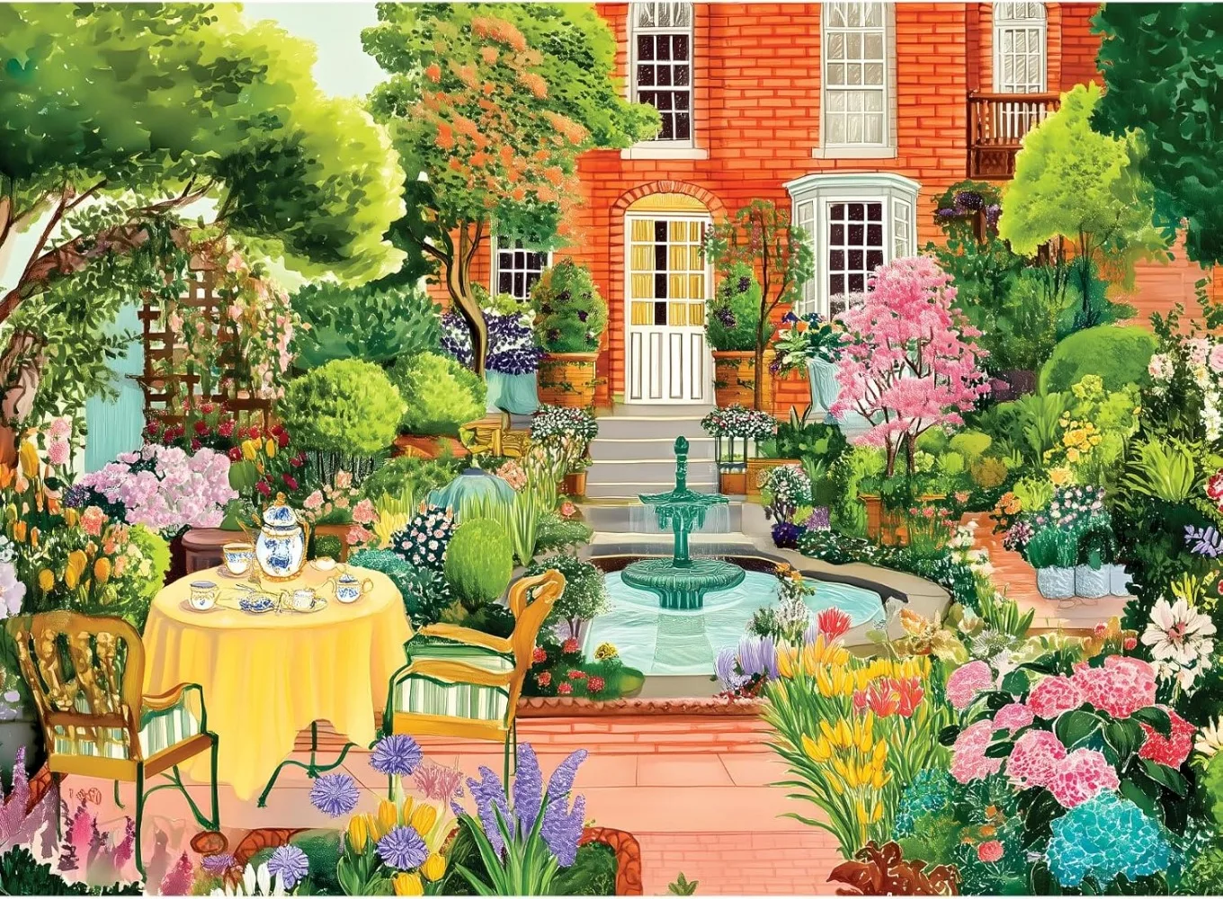 120/300/500/1000 قطع حديقة طاولة طعام بازل قطع للكبار الكرتون لغز لعبة تعليمية تحدي لعبة ليالي متعة