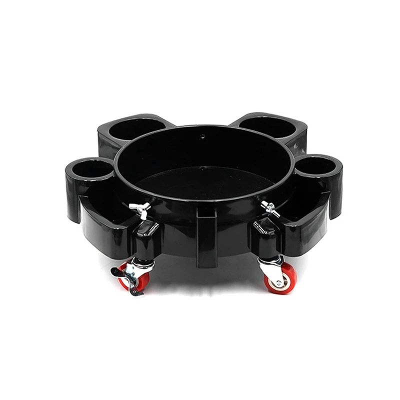 360° Turning Automobile Multifunctional Car Wash Bucket Base Pulley Mobile Base Car Wash Base Beauty Car Washing Tools