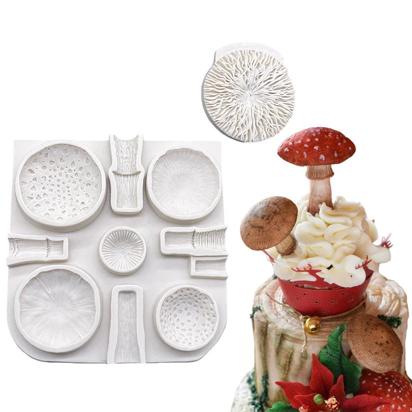 Mushroom Silicone Mold Sugarcraft Cupcake Baking Mold Resin Tools Fondant Cake Decorating Tools