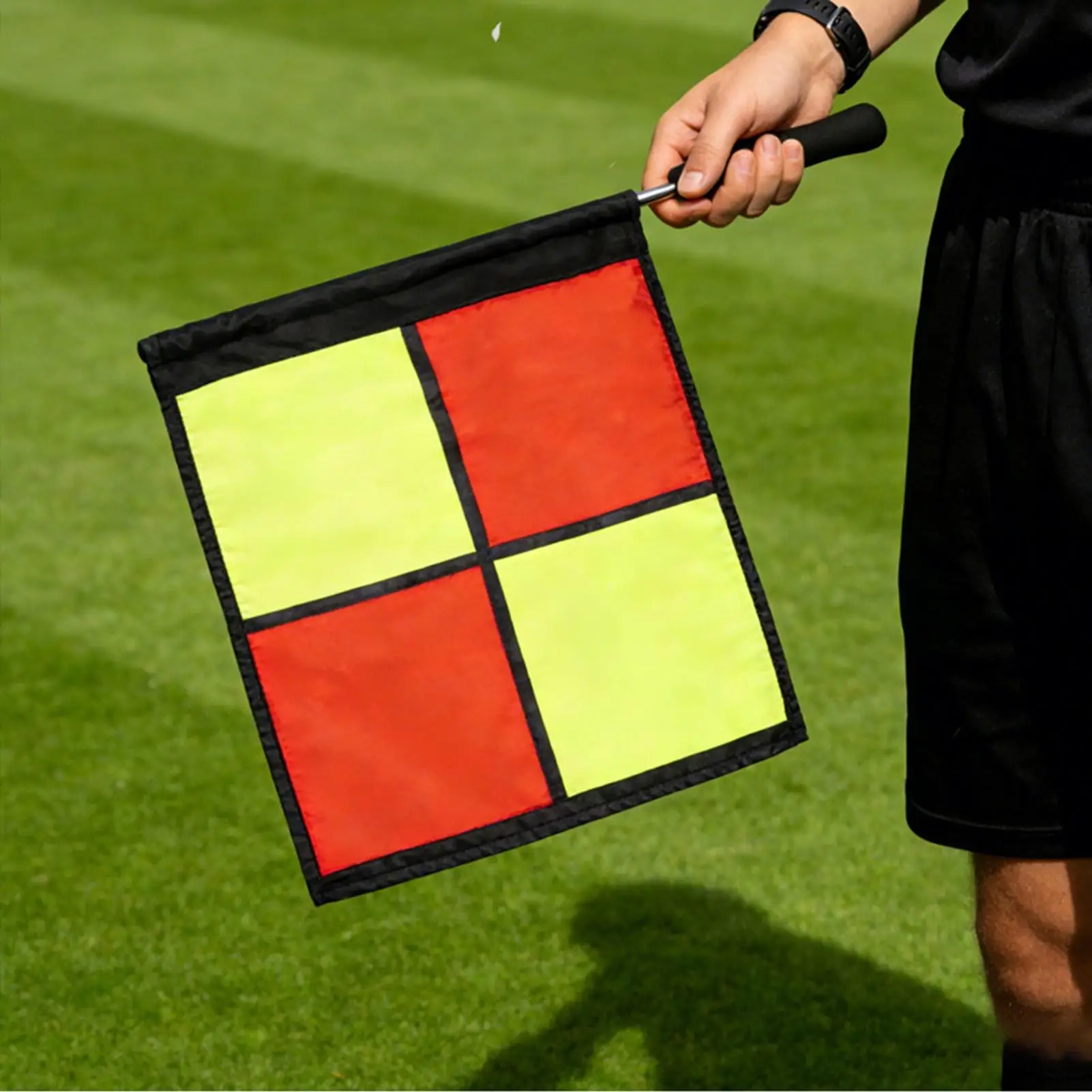 Soccer Referee Flags 2-Piece High-Visibility Referee Equipment Match Football Linesman Flags For Volleyball Sports Match view 2