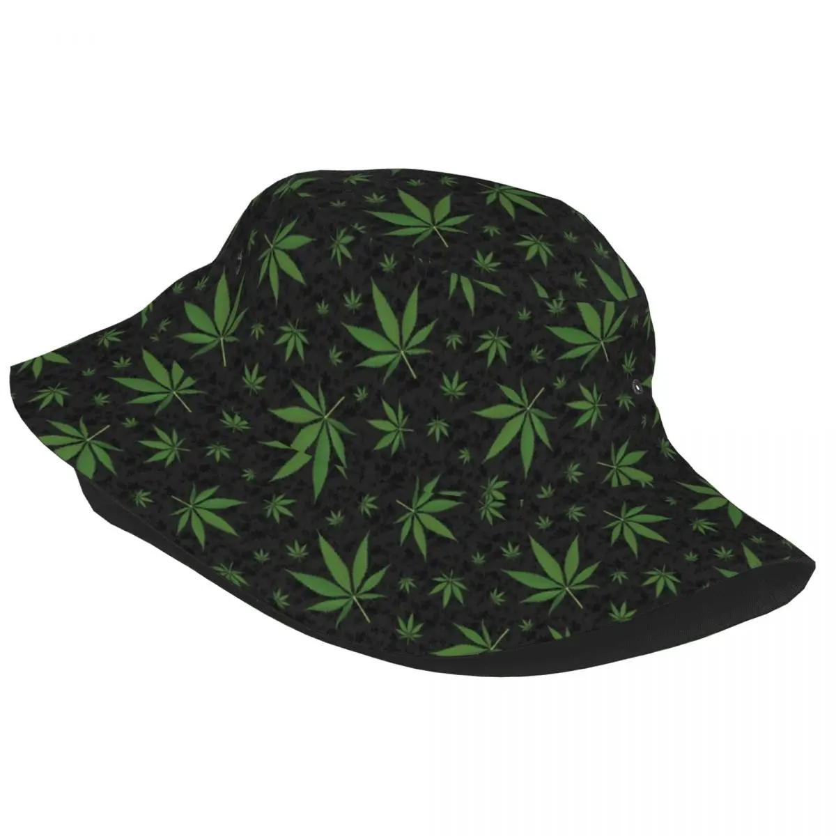 Spring Headwear Bob And Weed Asaba Theme Bucket Hat Fashion Sun Hat Green Leaves Ispoti Hat Lightweight Fisherman Hat Outdoor