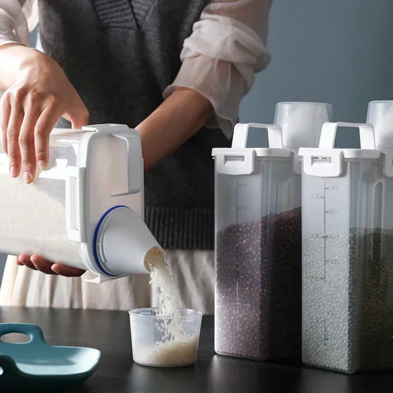 キッチン用密閉食品保存容器、穀物保存容器、缶詰保存容器、再利用可能な洗濯洗剤ディスペンサー