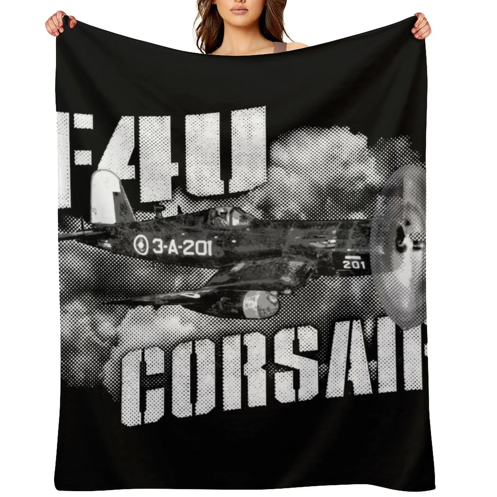 F4U CORSAIR Throw Blanket Single Designers Plush blankets ands Blankets