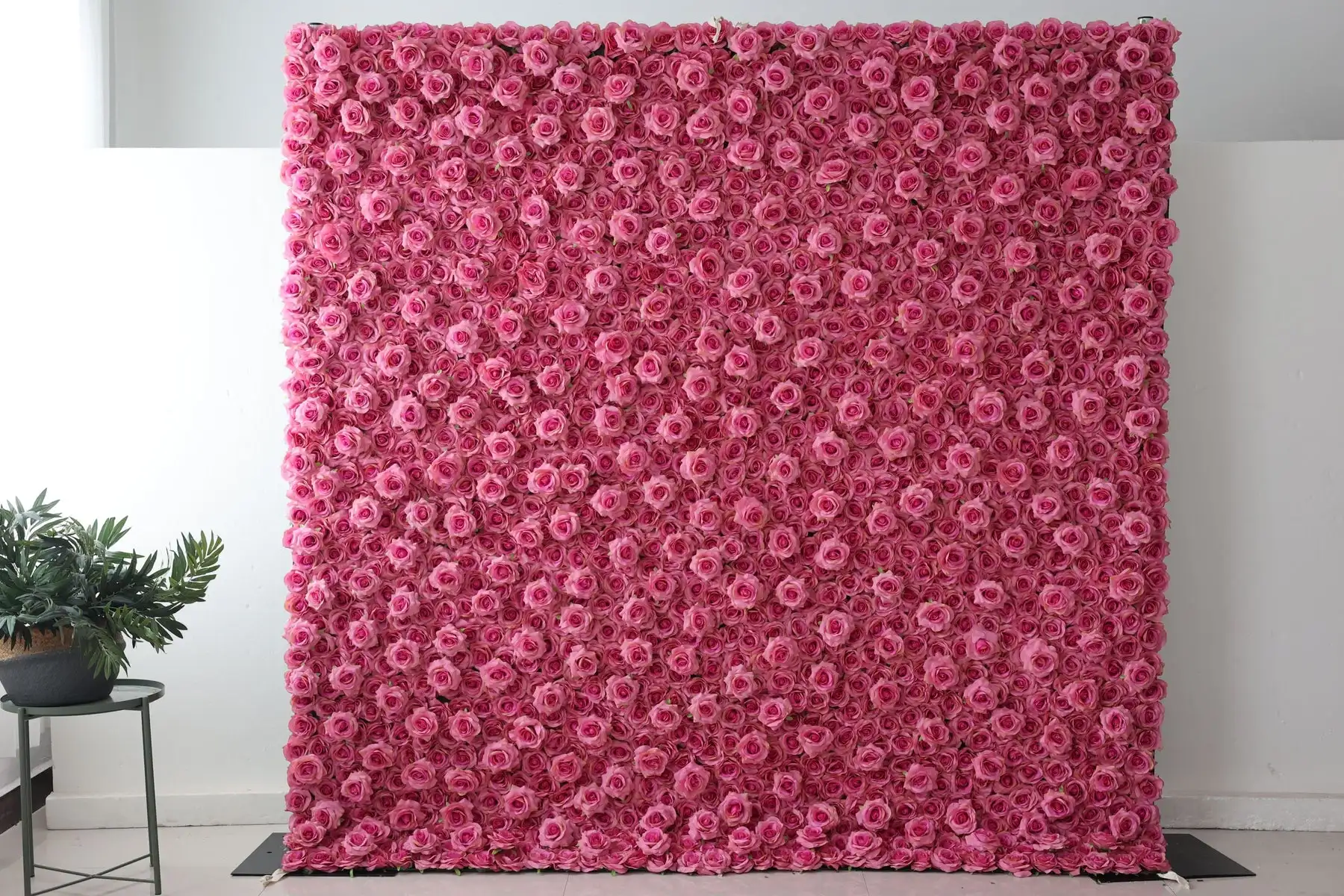 

3D classic wedding red rose wall, artificial rose fabric wall, outdoor party wedding background decoration, window display