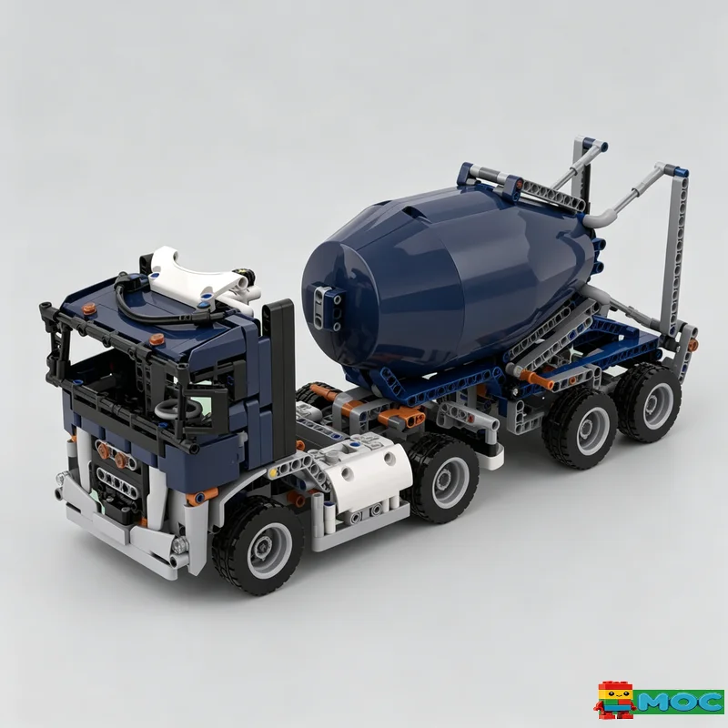 

1031PCS Transport Concrete Mixer Truck MOC Model Custom Building Blocks Educational Birthday Christmas Collection Display Gift
