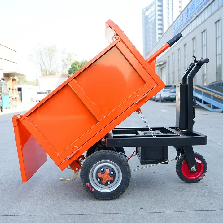 Multipurpose Cart Hand Trolley Transport Vehicle Mini Electric Farm Hauler Orchard Transport Vehicle Electric Hydraulic Lifting