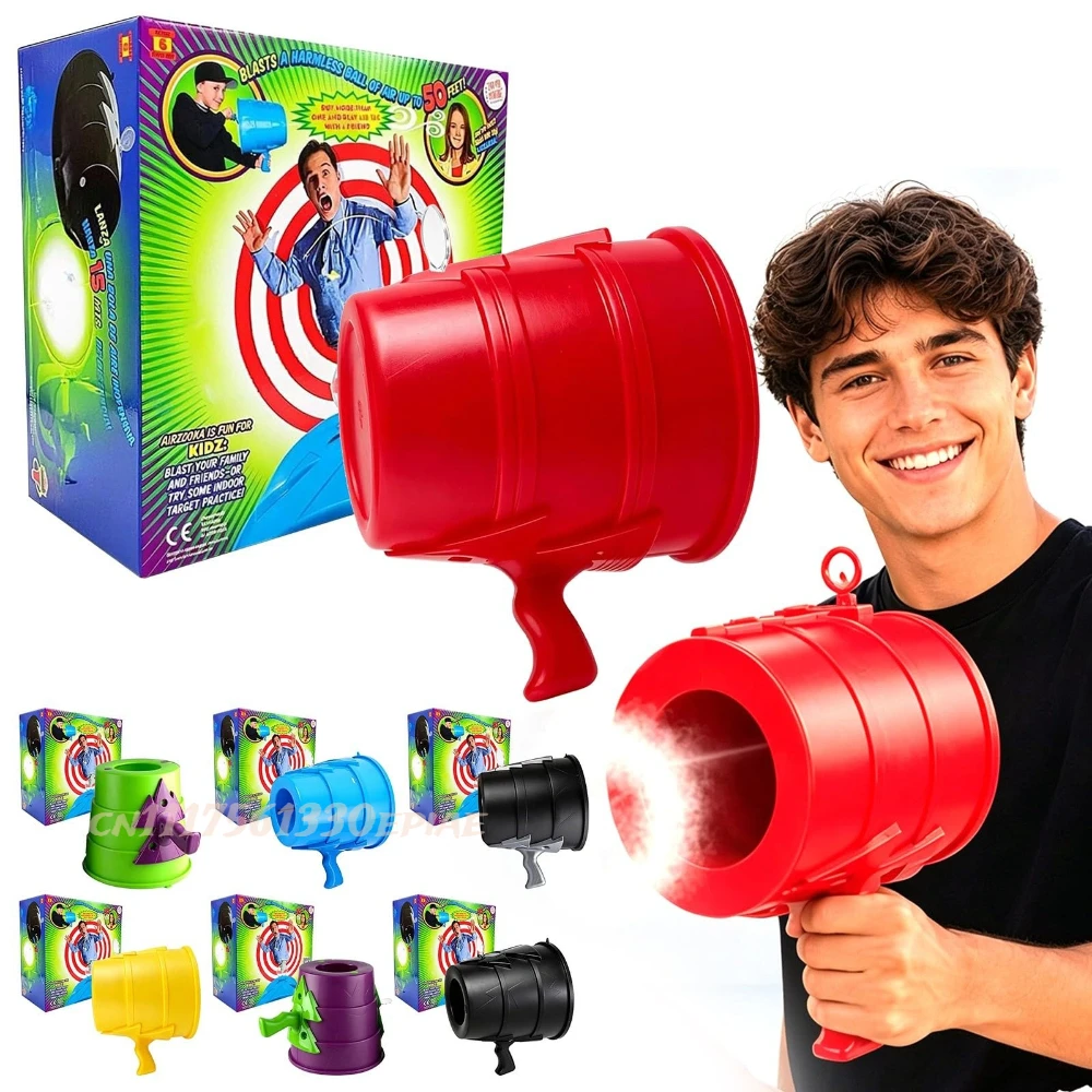 Air Cannon Handheld Bullseye Air Blaster Toy for Adults Single Shot Air Blaster Vortex Cannon Toys, Air Shooter Blowing Gun