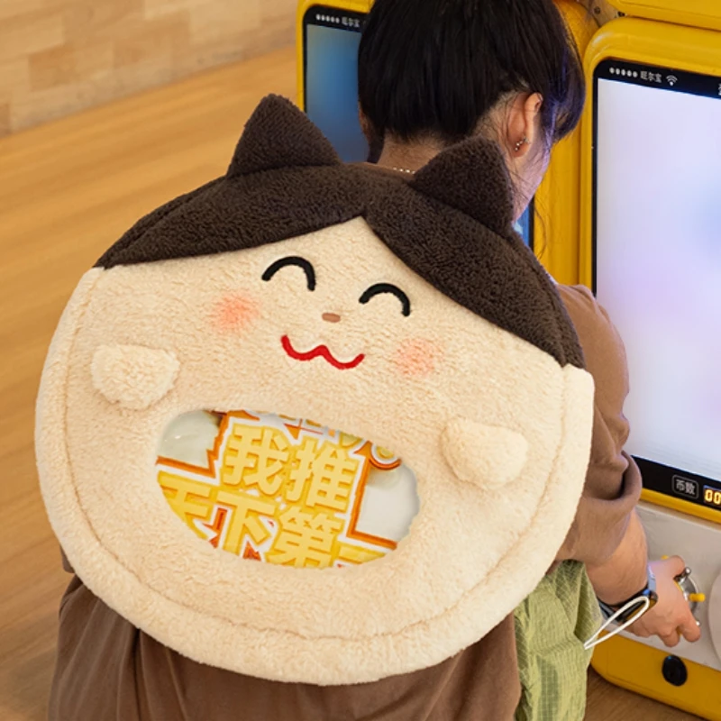 Bolsa oficial Irasutoya periférica estilo gato Ita, lindo gato pequeño, mochila de gran capacidad, bolsa de almacenamiento para muñecas, adorno, regalo de cumpleaños