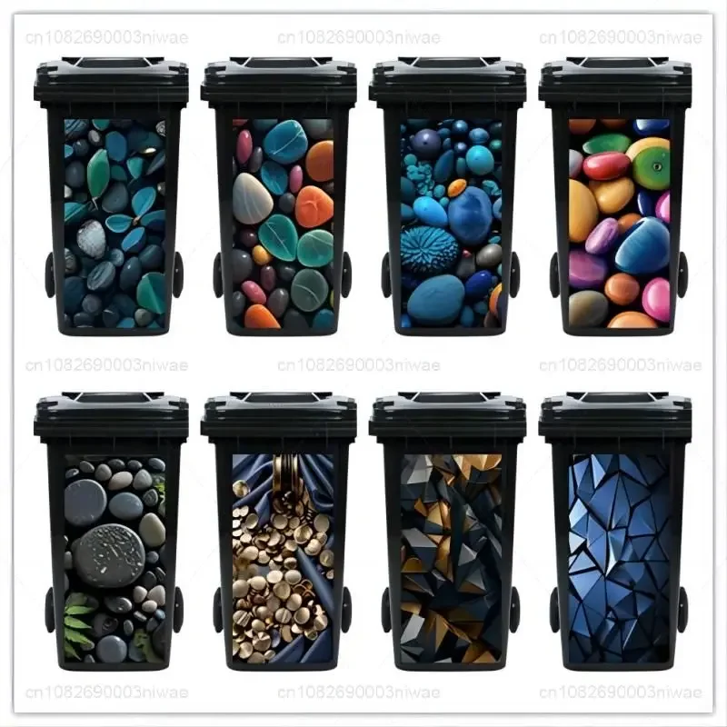 

Personalized stone texture picture trash can stickers, wall paintings, PVC waterproof stickers, home stickers