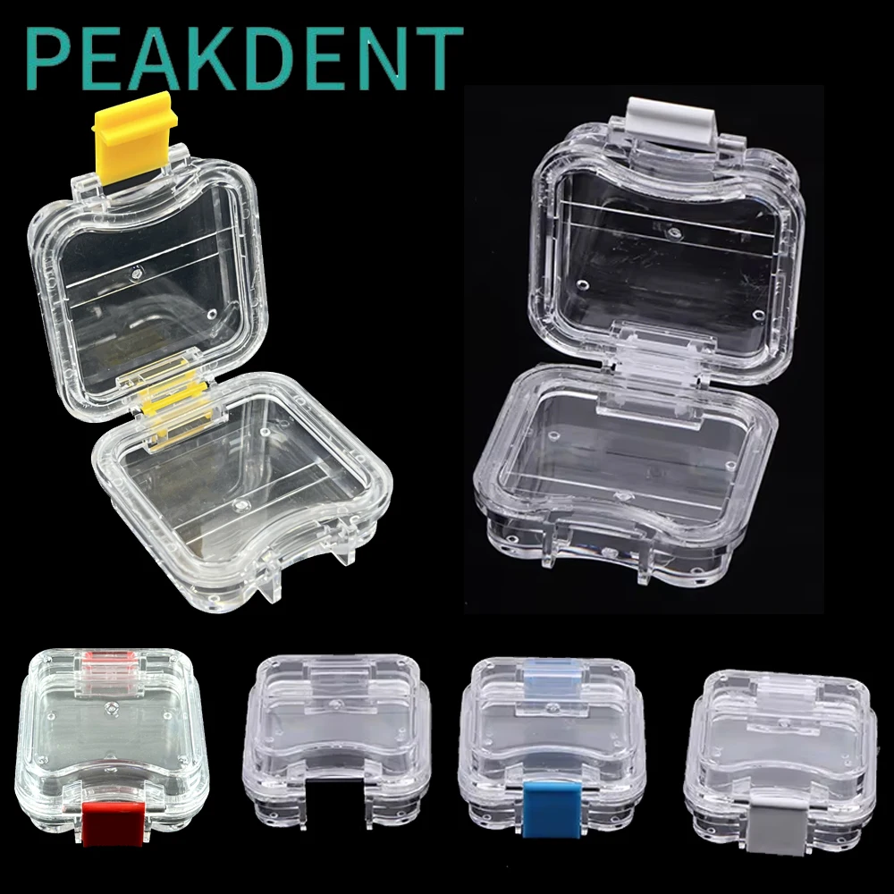 1Pcs Denture Storage Box Plastic Membrane Box Veneers Crown Display Case With Flexible Film Dental Implant Membrane Tooth Box