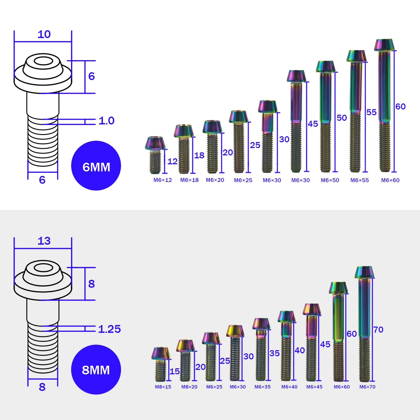 M5 M6 M8 Bolts Hexagon Socket Screws For MTB Bike Stem / Motorcycle Accessory RC Parts