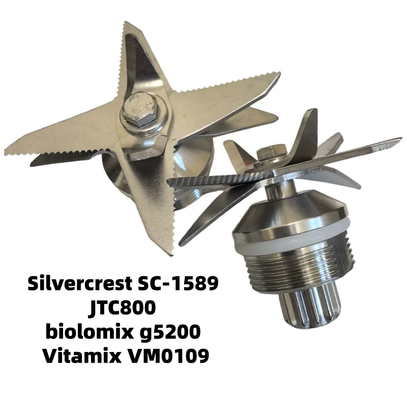 Cuchillas de repuesto para licuadora Silvercrest SC-1589 /JTC800 / biolomix g5200 / Vitamix VM0109, 2 uds.