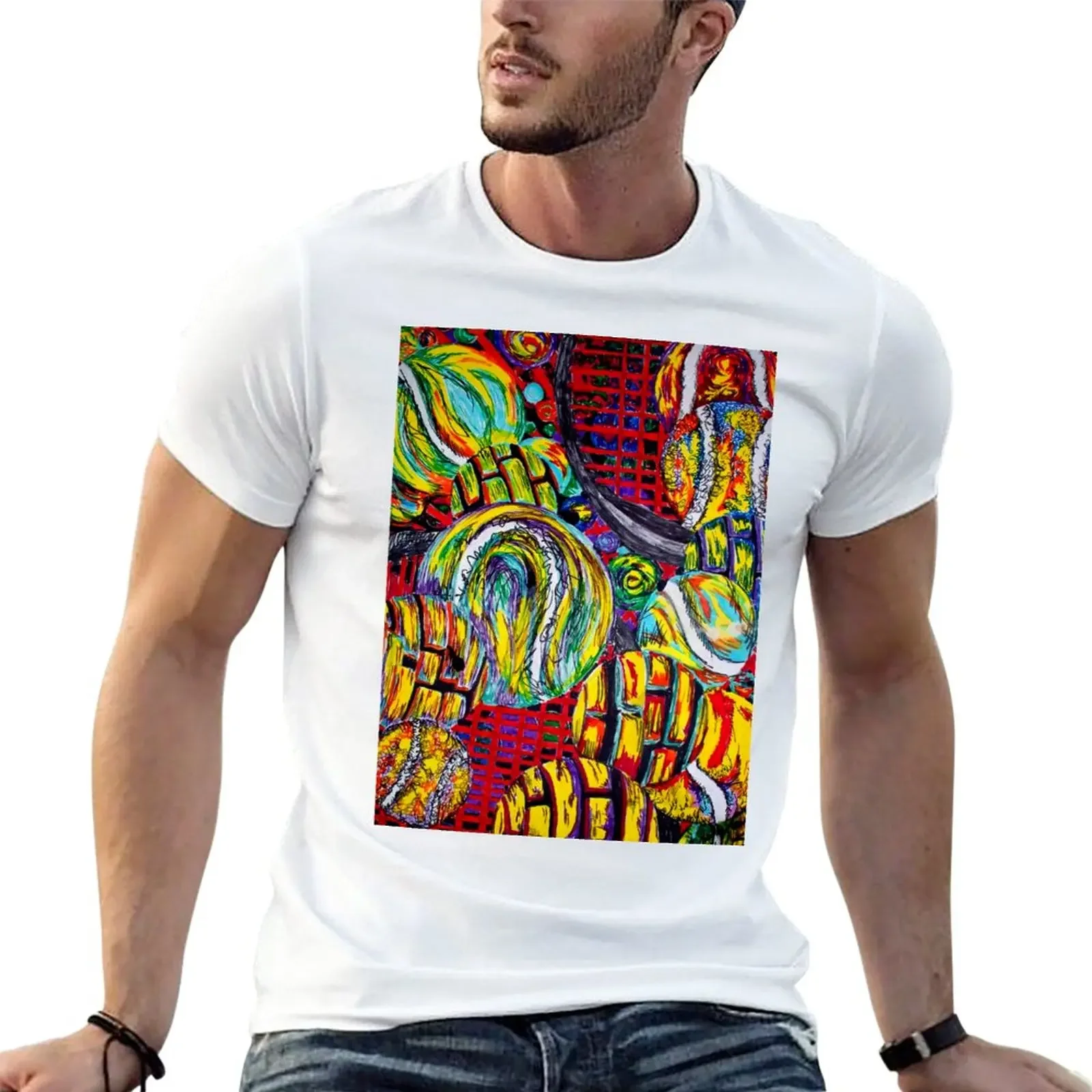 

New Tennis Art T-Shirt new edition t shirt tees mens graphic t-shirts funny