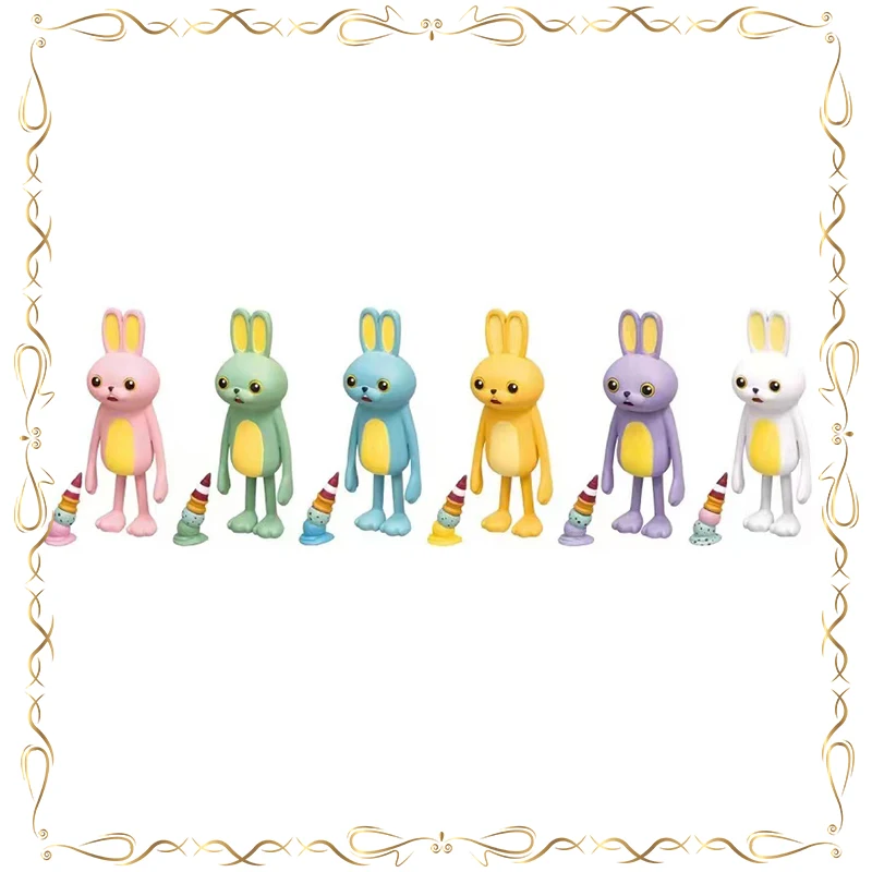

Rabbit Ice Cream Gashapon Cute Kawaii Collection Desktop Ornament Action Figure Model Toys