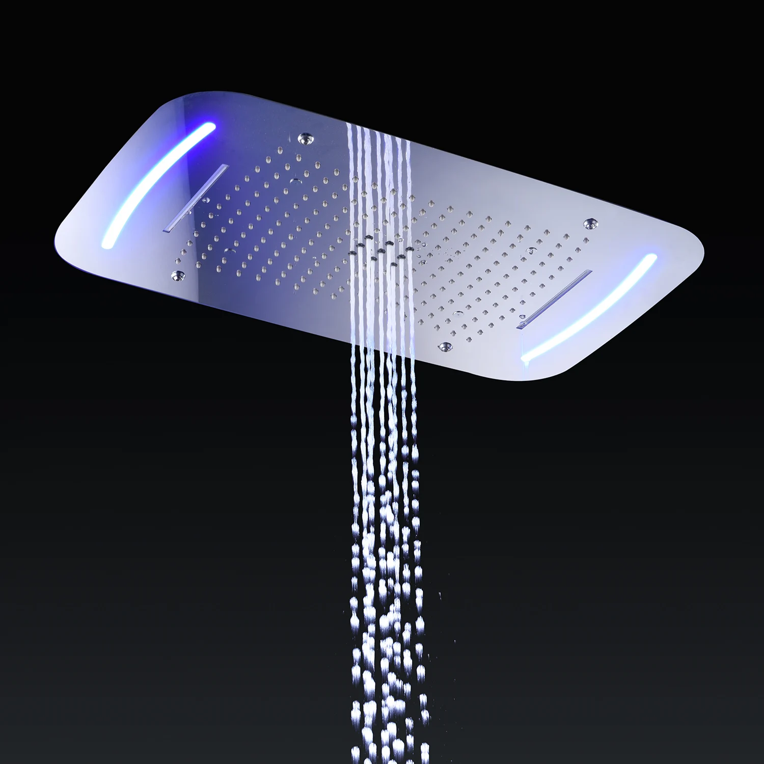 5 FUNCTIONS Bathroom Shower Set LED Rain Mist Bubble Massage Waterfall Shower System Thermostatic Mixer