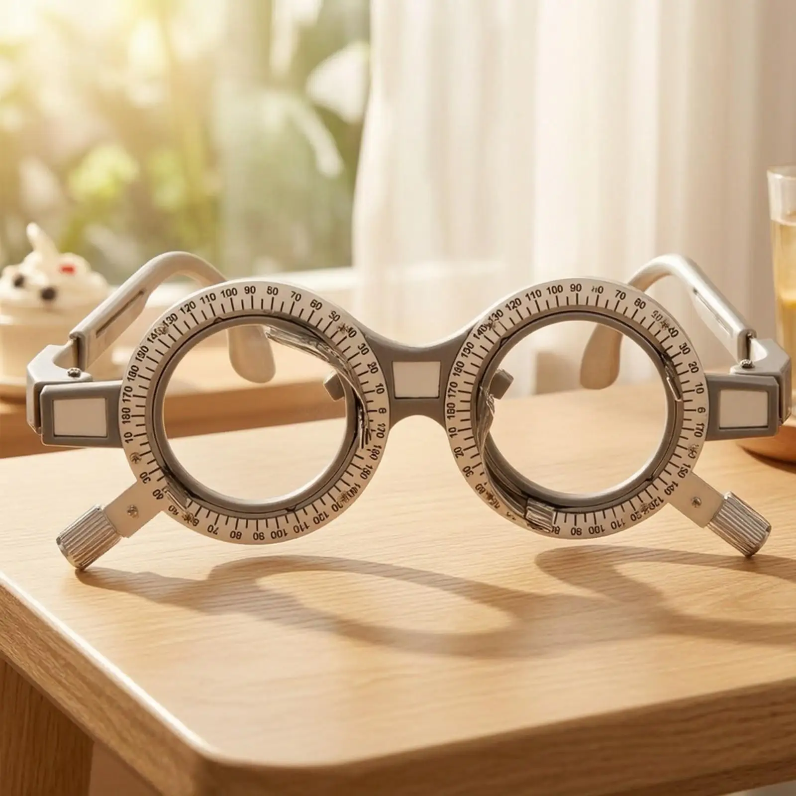 Patient Test Frame Adjustable for Eye Exam Use Nylon Silicone Material with Graduated Rim Measurements for Precise Optometry