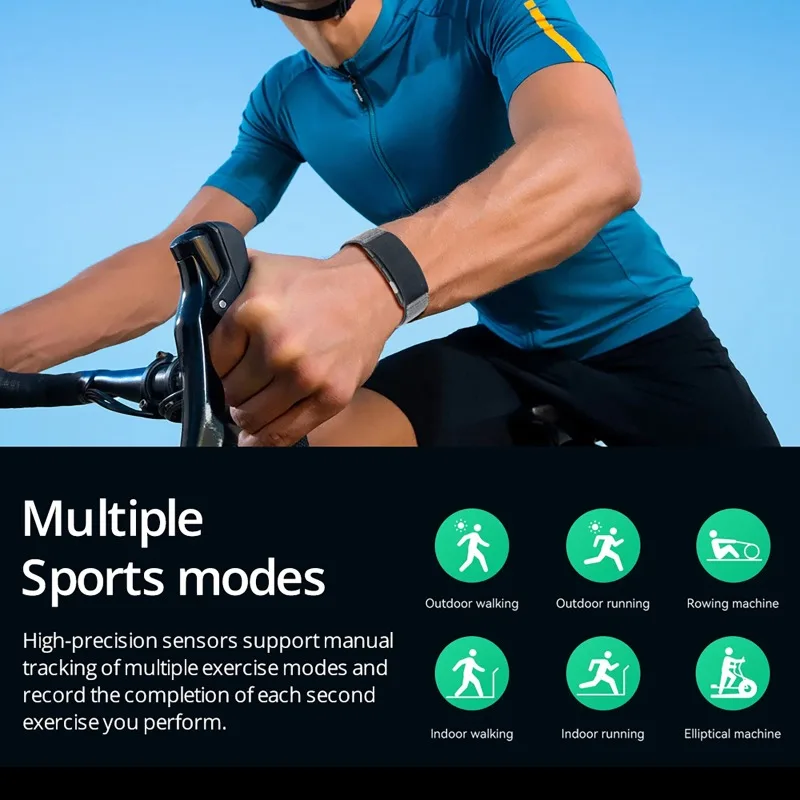 

NO Screen Intelligent Bracelet ECG SOS Real-time Heart Rate Blood Pressure Sports Fitness Waterproof Screenless Smartwatch