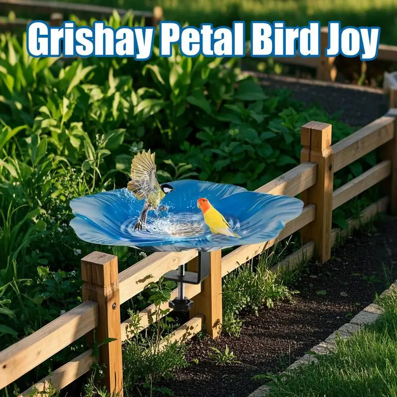 

Birdbaths For Outdoors Waterer Birdbaths Dish Detachable Decorative Clamp Bird Bath For Backyard Patio Balcony Porch Park Yard