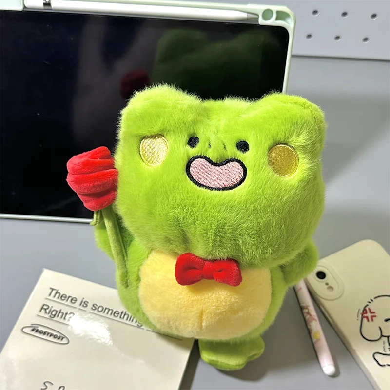 

Kawaii Frog Stuffed Animal Cute Plush Doll Healing Decoration Companion Cartoon Toy Dopamine HomeDecor Girl Holiday Perfect Gift
