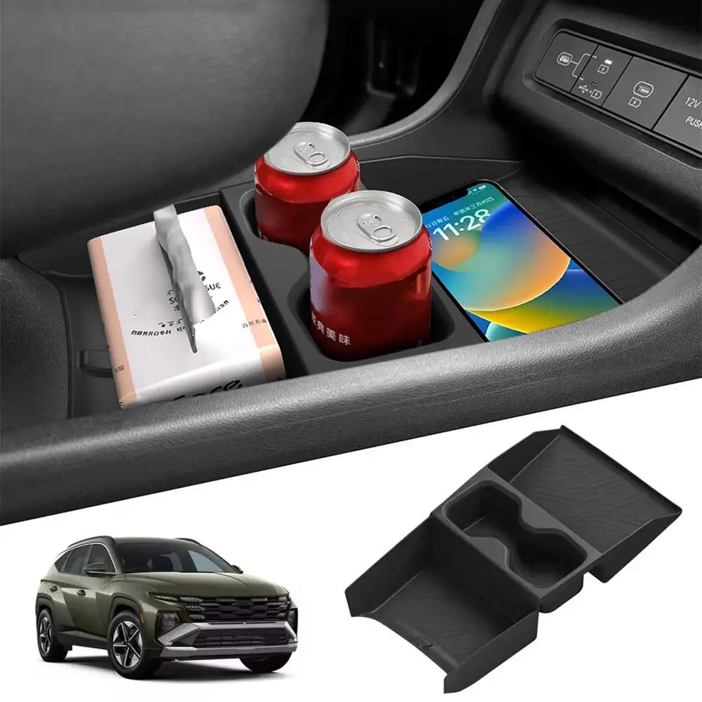 

For Hyundai Tucson 2025 Only For Electronic Transmission Center Console Lower Storage Box Organizer Tray Black