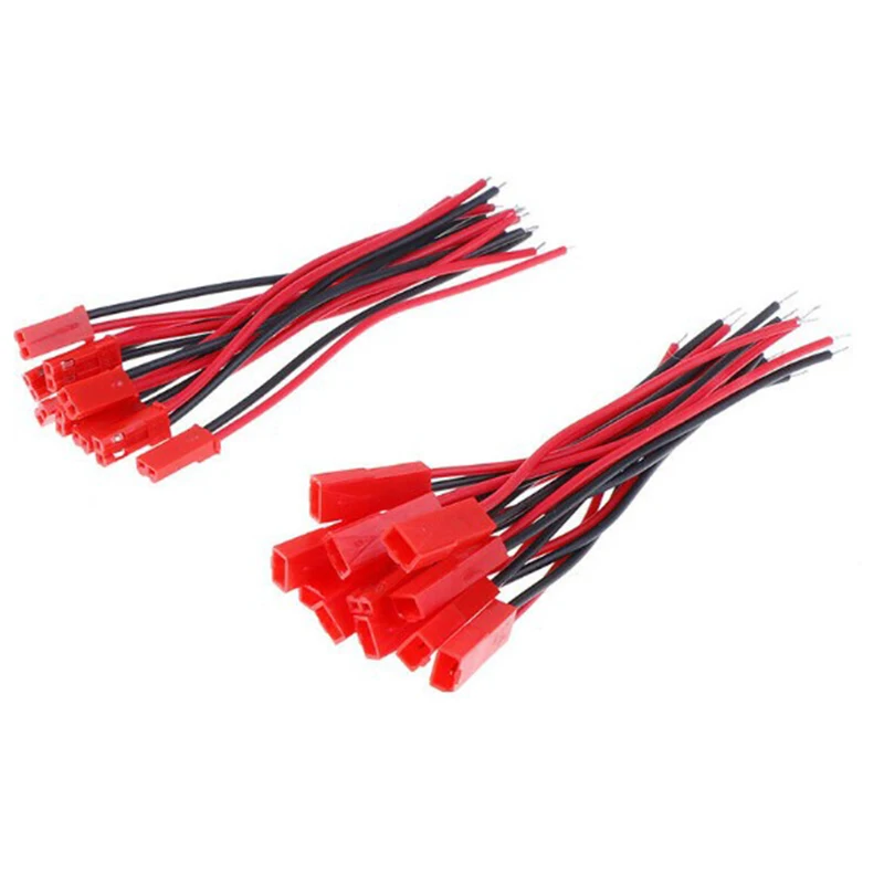 20Pairs 100mm 2 Pin JST Plug Connector Male+Female Plug Connector Cable Wire for RC Toys Battery LED Lamp