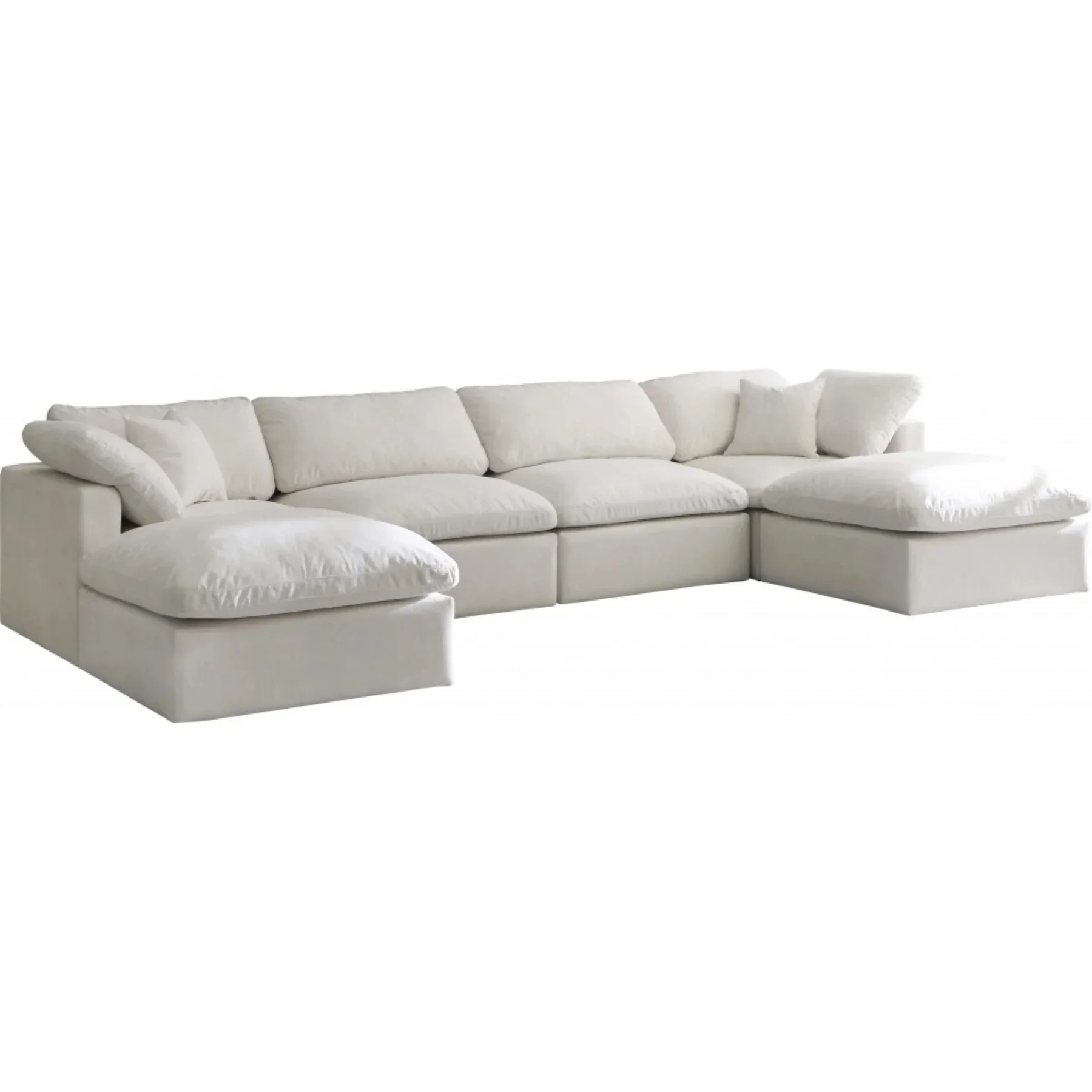 

Luxury Style Living Room Office Apartment Multi Seat White Cloud Arm Sofa