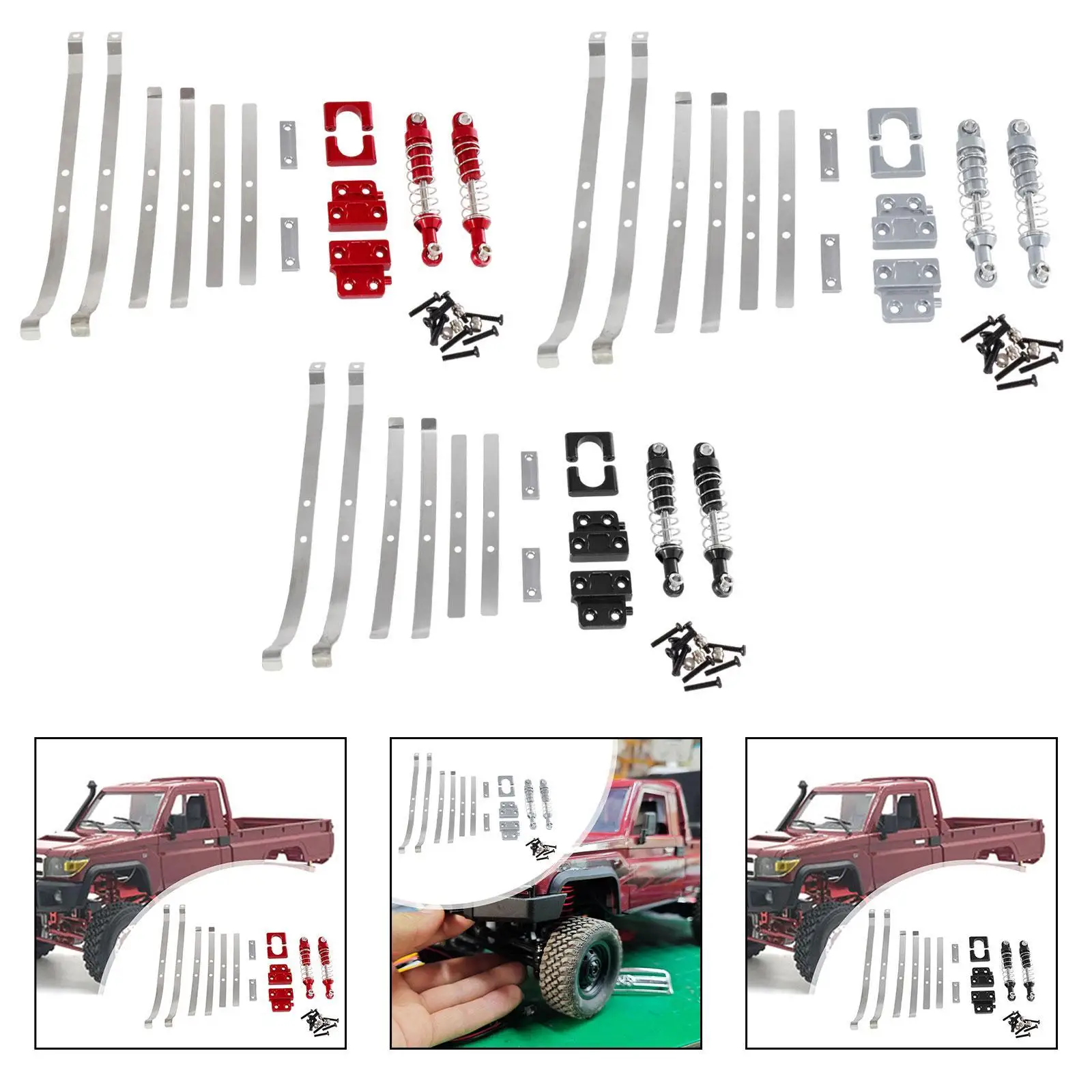 Metalen upgrade onderdeel upgrades kits, DIY Accs reservemodel speelgoed, RC auto vrachtwagen vervangende reserveonderdelen voor 1:12 schaal RC hobbyauto