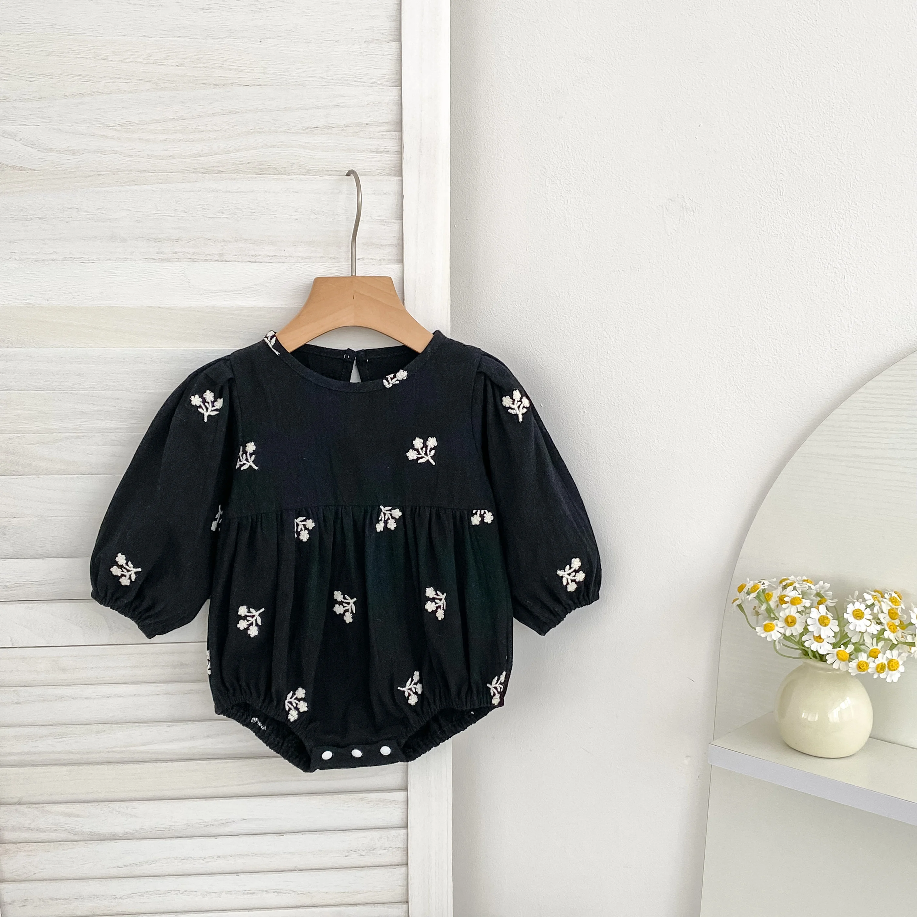 Neue Baby Gestickte Bogen Strampler Herbst Neugeborene Mädchen Romper Baby Kleidung Langarm Overall Klettern Kleidung Baby Baumwolle Kleidung – Detail 11