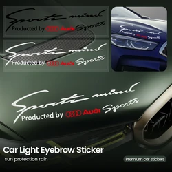 Car styling New Sports Vinyl Decal Reflective Lamp Eyebrow Stickers For Audi a1 a2 a3 a4 a5 a6 a7 a8 Q1 Q2 Q3 Q4 Q5 Q6 Q7