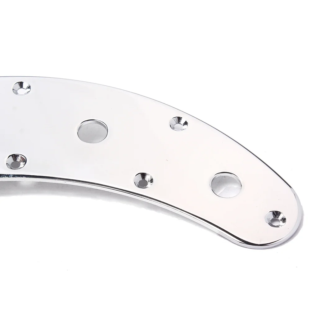 

Metal 10Mm Hole Chrome Arch Curved For Bass Guitar Replacement Part Guitar Bass Control Plate Loaded Control Plate