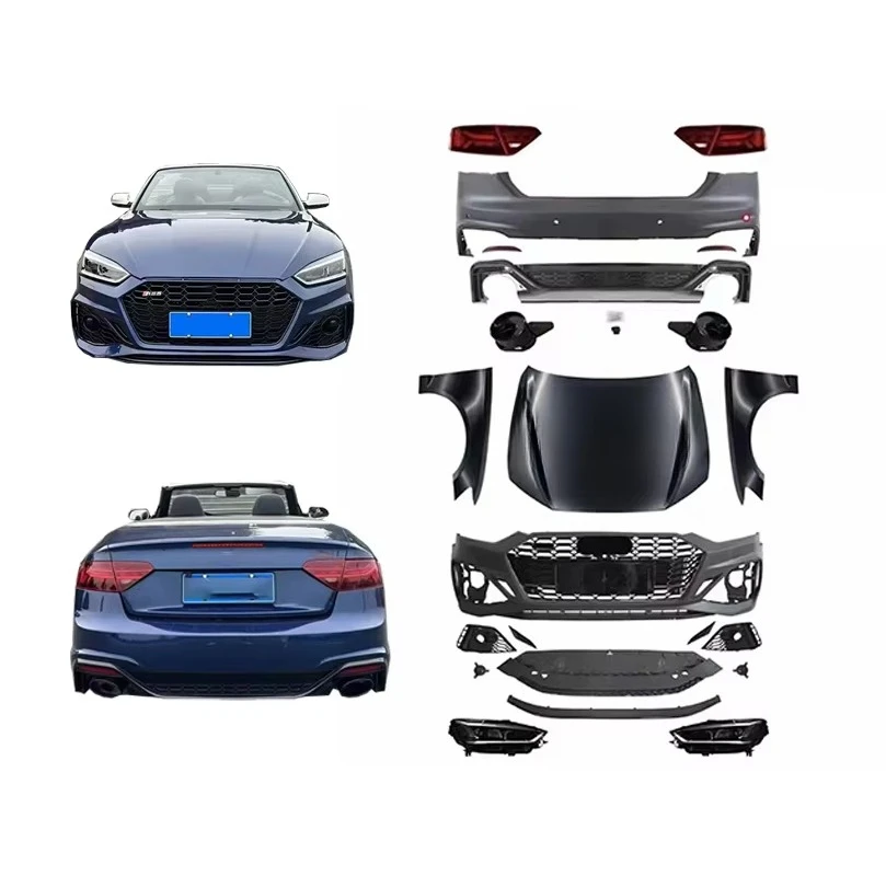 High Quality PP Plastic Car Bodykit RS5 Body Kit  for A5 2008-2016 4 Doors 2 Doors Upgrade to RS5 2021+