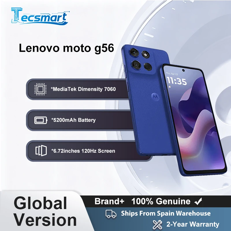 Smartphone – Globale Version Lenovo moto g56 5G Motorola g56 5G MediaTek Dimensity 7060 6,72 Zoll 120 Hz Display 50 MP Rückkamera IP68 &amp; IP69