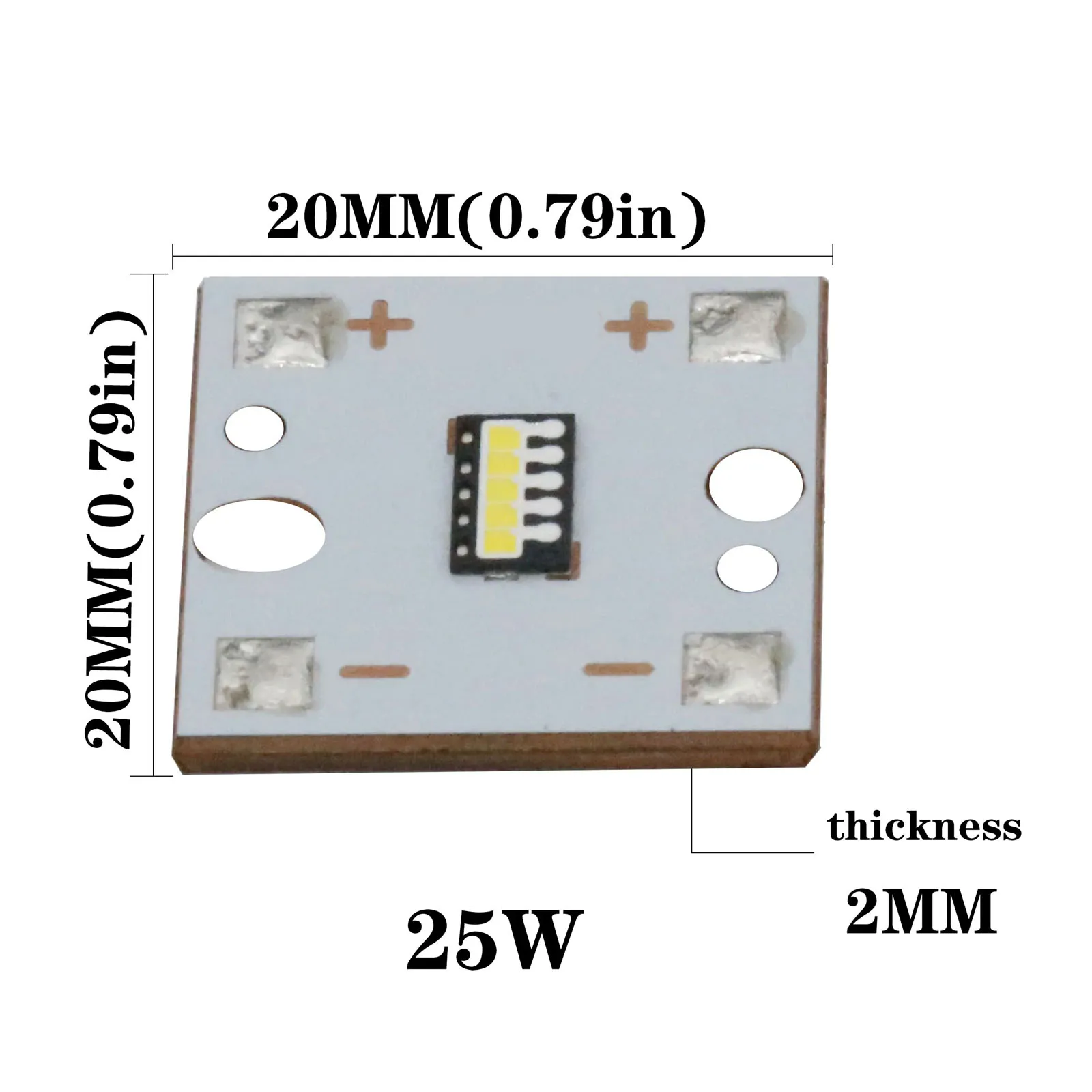 Coolwhite-Cuentas de lámpara LED súper brillantes, 20W, 15W, 25W, tubo PCB, sustrato de cobre para faros automotrices, bricolaje