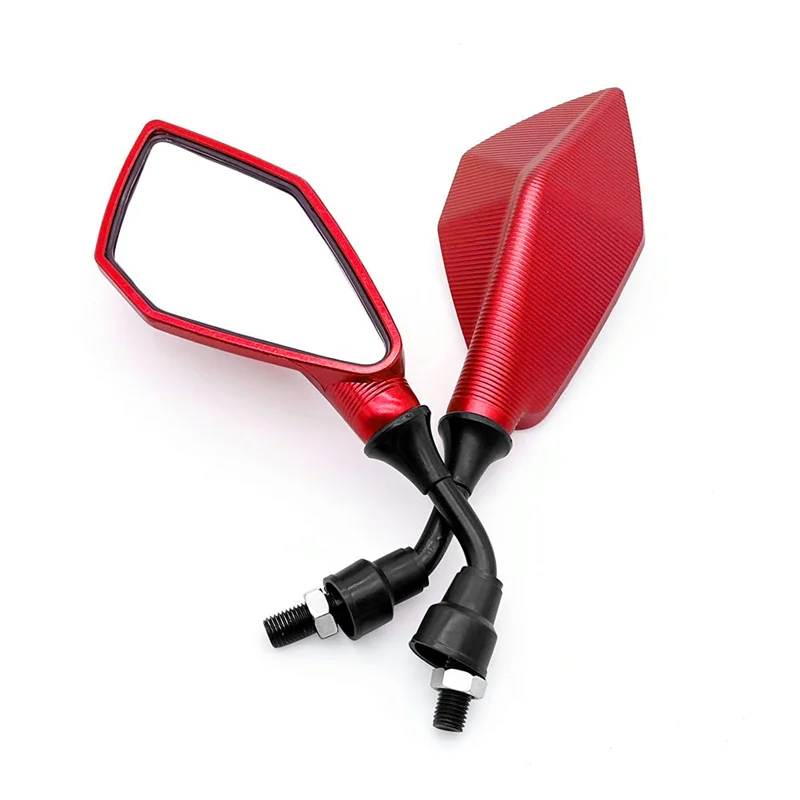 AliExpress Motorcycle Mirrors Red M10 ABS Motorcycle Rearview Mirrors Scooter E-Bike ATV Dirt Bike Rear View Mirrors HD Side Mirror