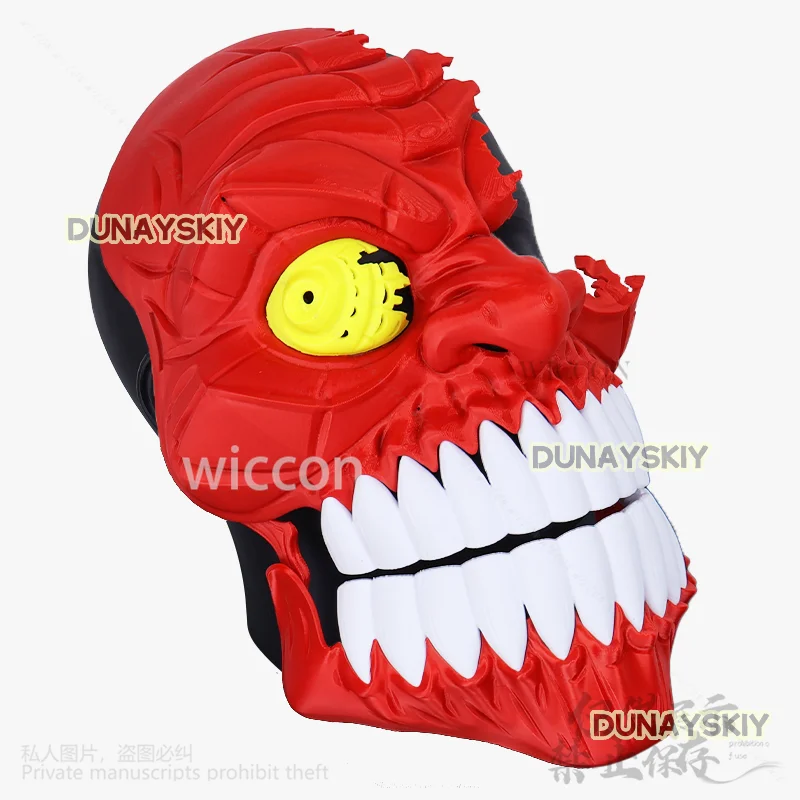 Anime Dandadan Turbo Granny Cosplay Costume 3D Printing Base Red Horror Mask Hard Plastic For Halloween Christmas Customized